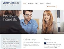 Tablet Screenshot of carrollgoldsmith.com.au